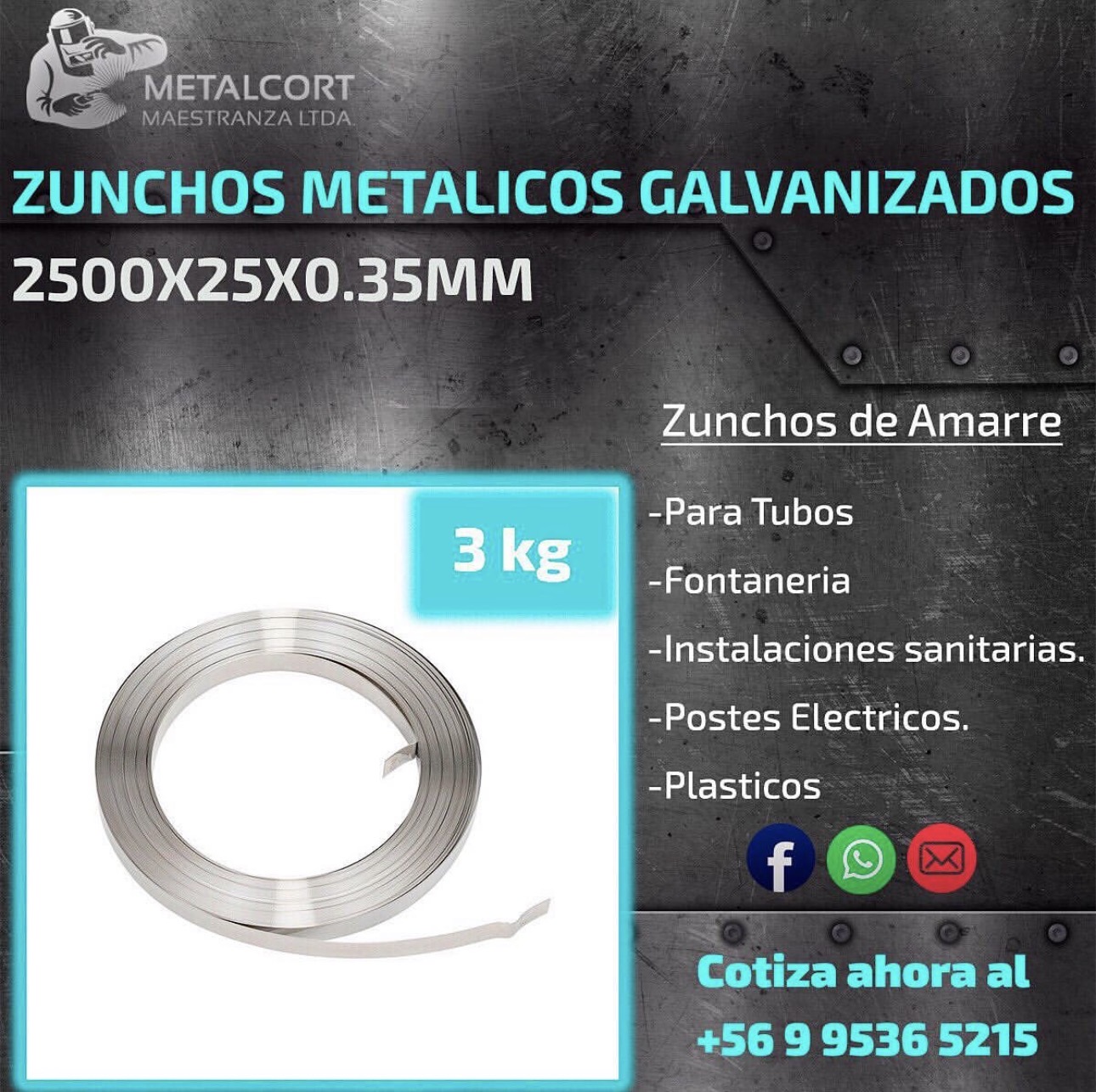 Zuncho de Amarre Galvanizado